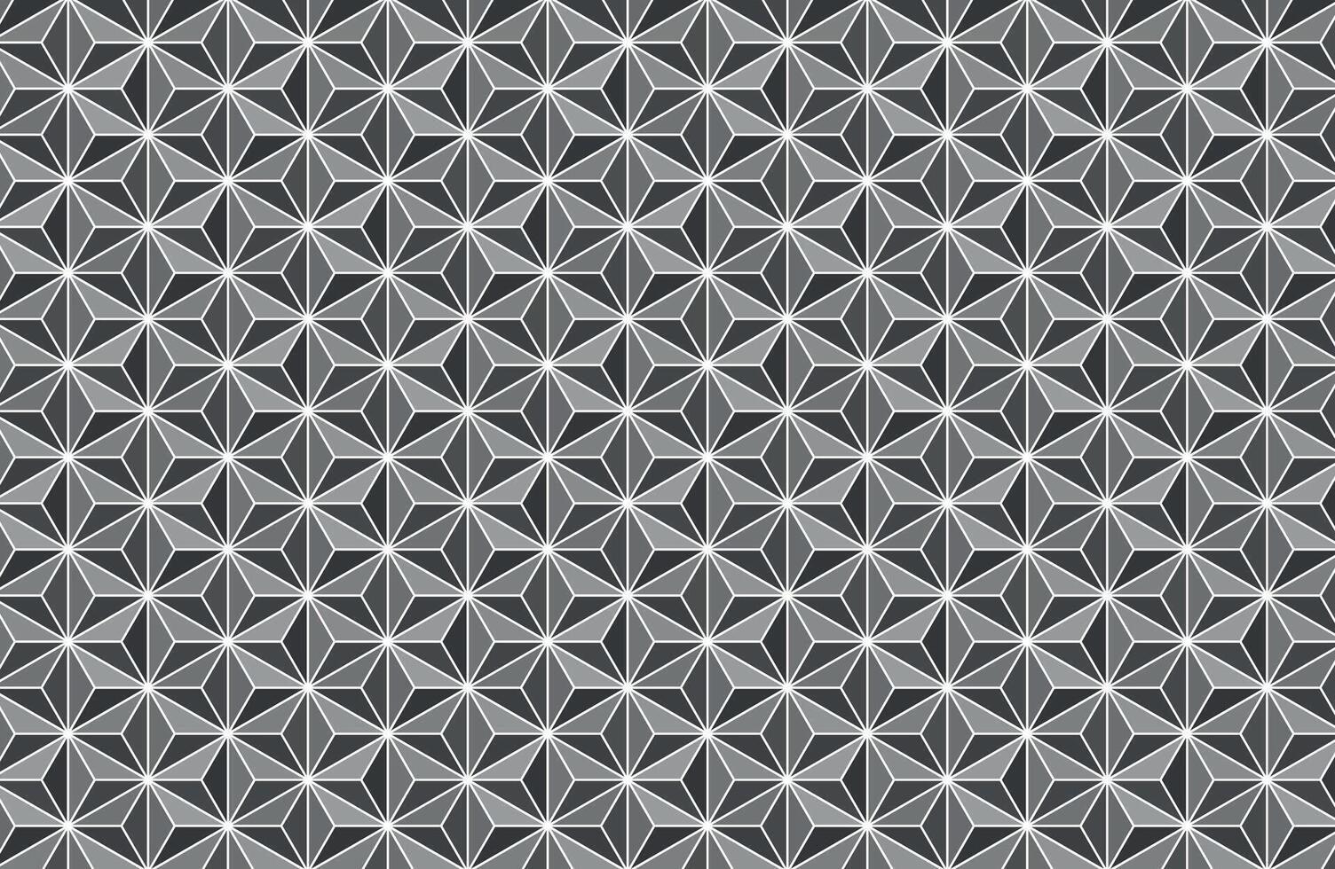 Geometric Triangular Star Pattern vector