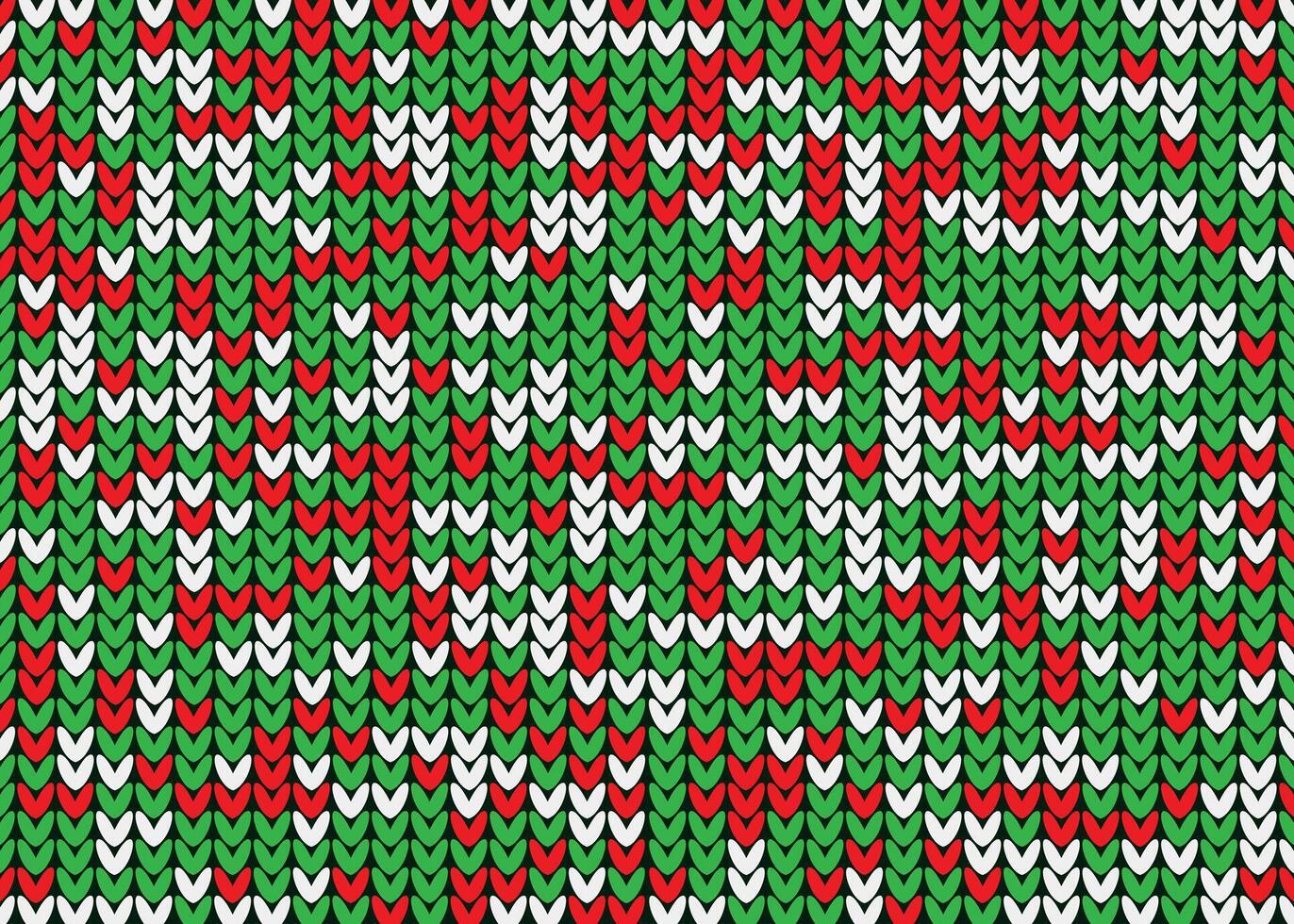 Seamless knitted patterns for Christmas vector
