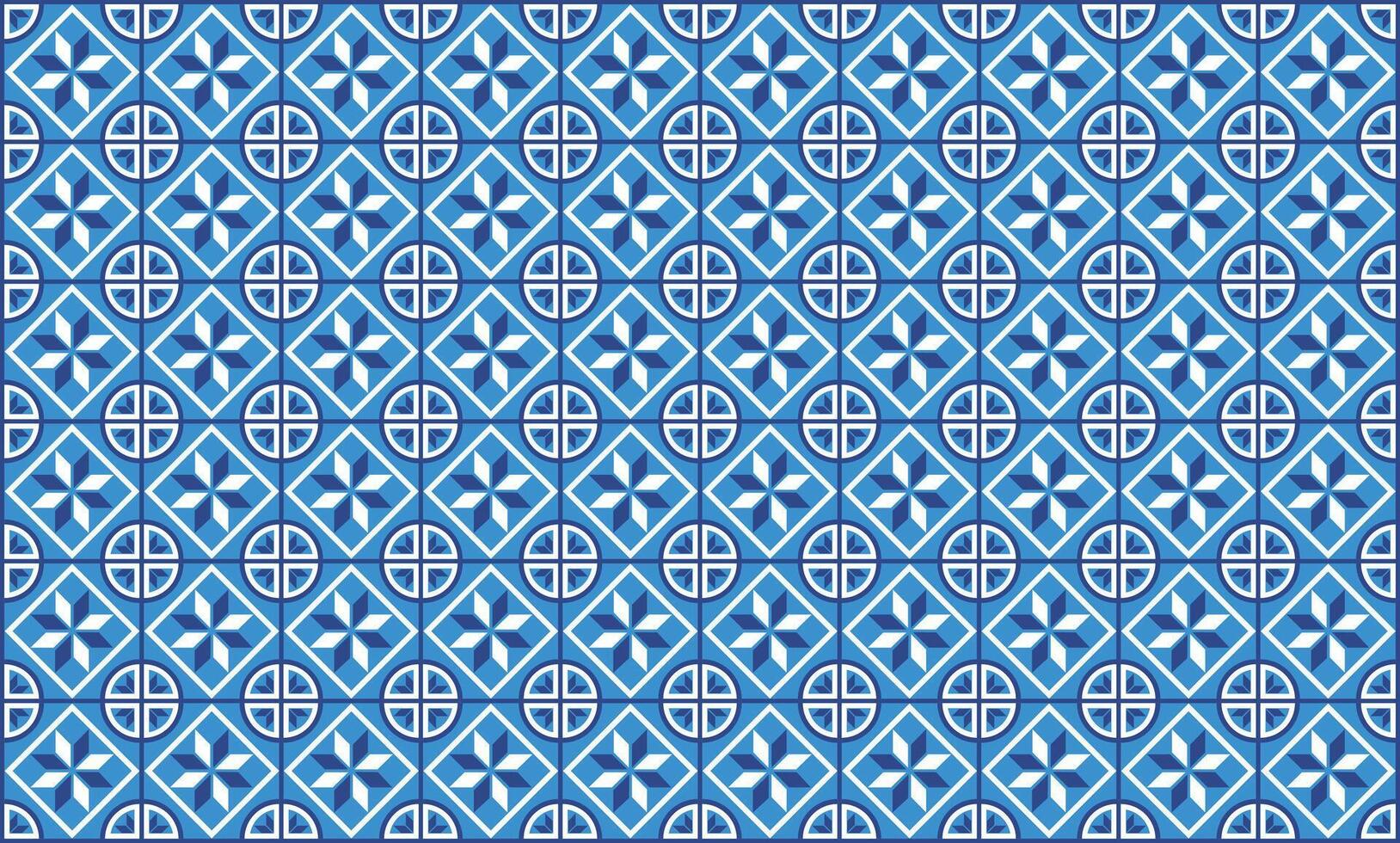 Seamless geometric tile pattern vector