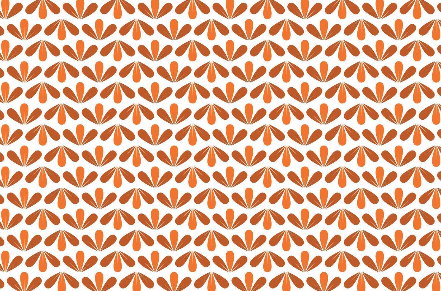 Orange colour seamless leaves pattern vector