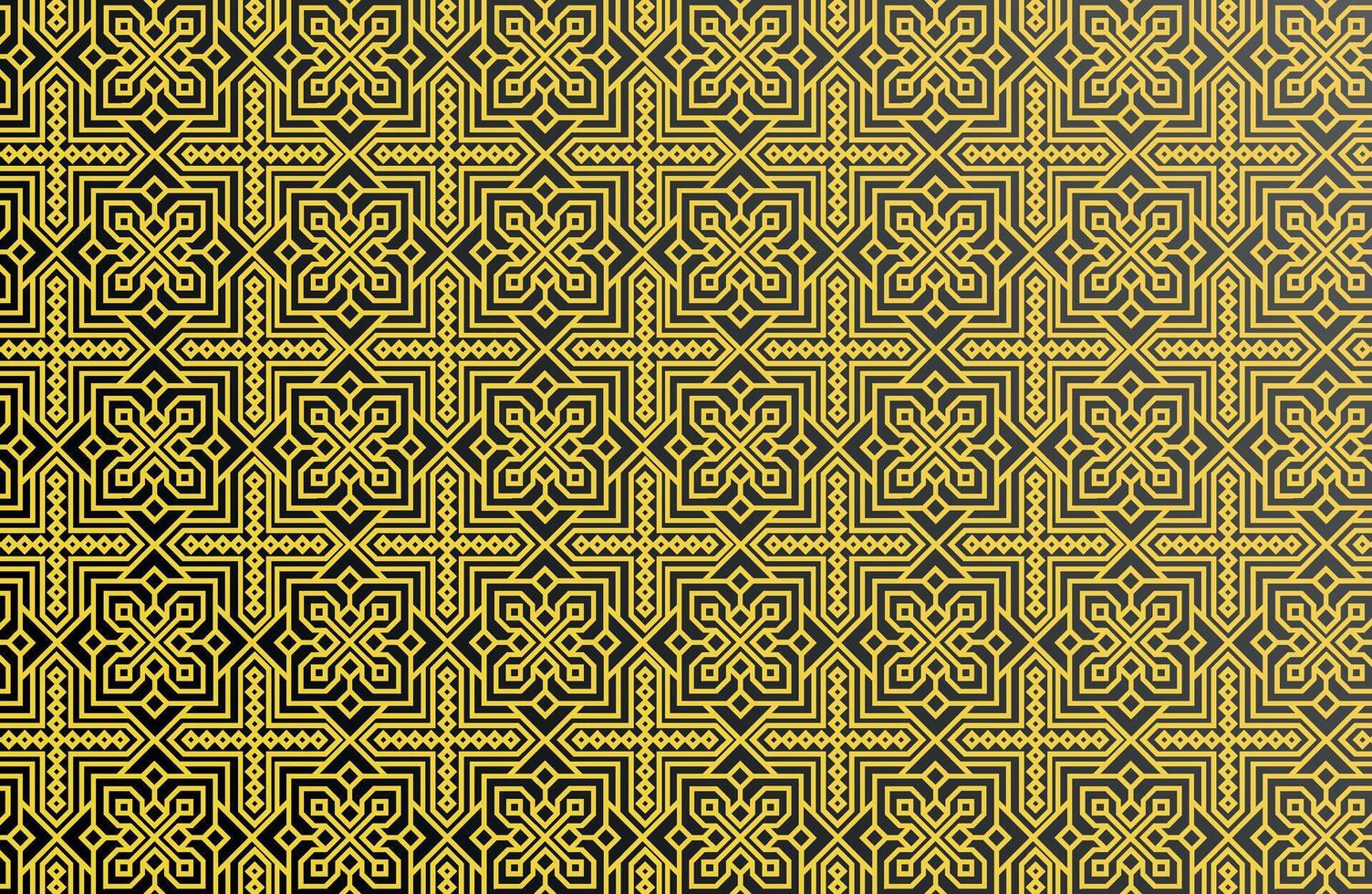 Golden Color Traditional Arabian pattern vector