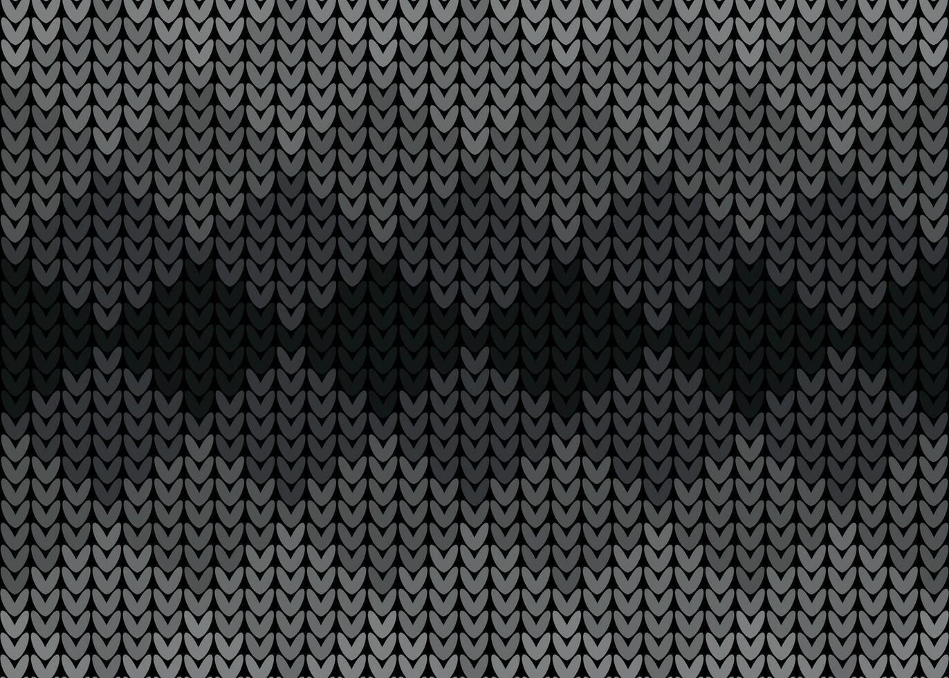 Knitting seamless black pattern vector