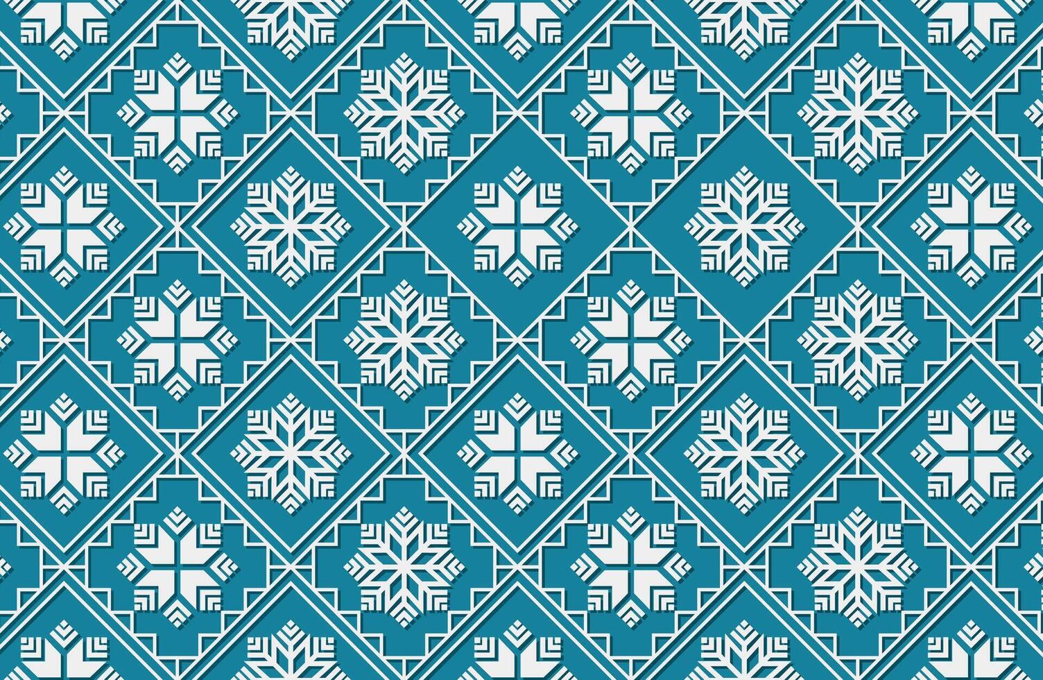 Winter snowflake seamless pattern vector