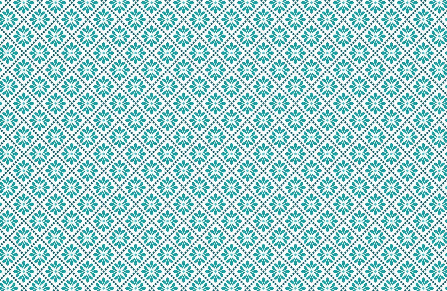 Seamless floral and dots fabric pattern vector