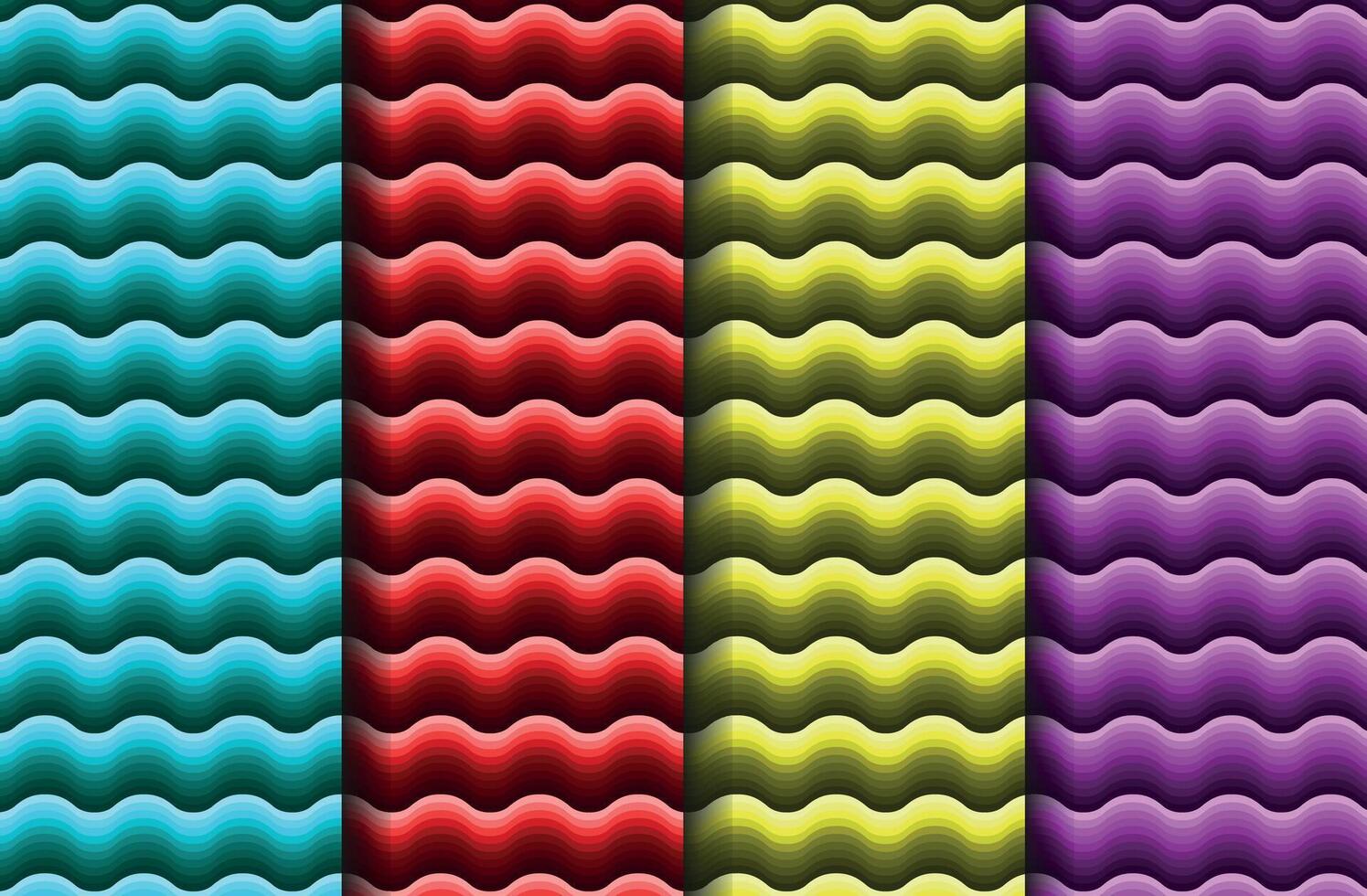 Colorful geometric waves pattern vector