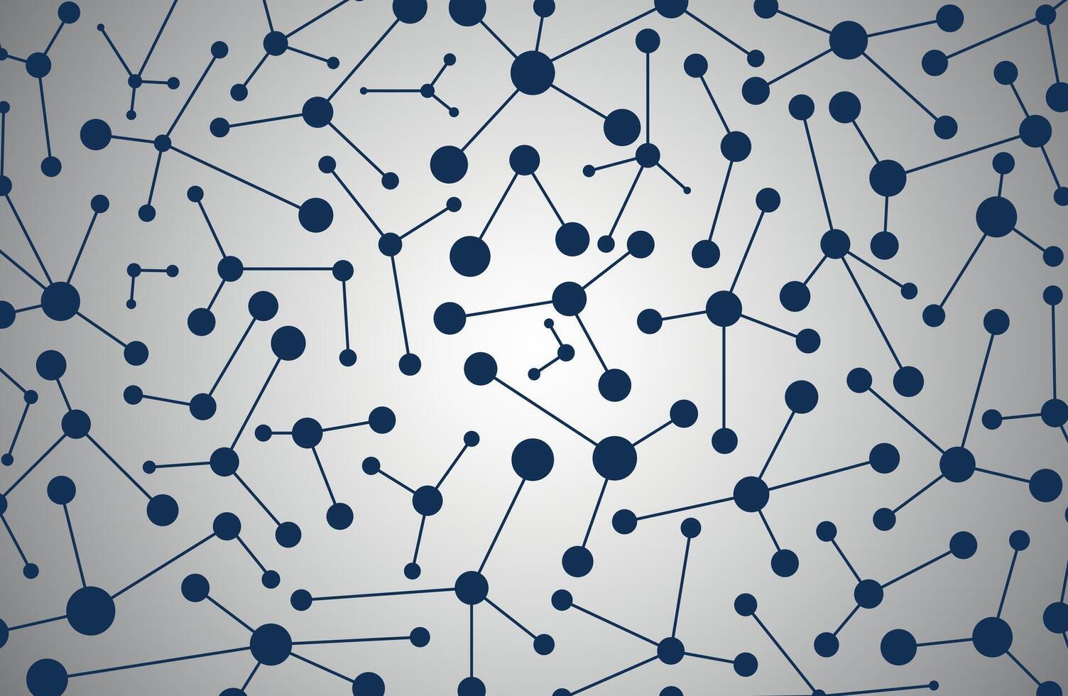 Blue color molecules pattern vector