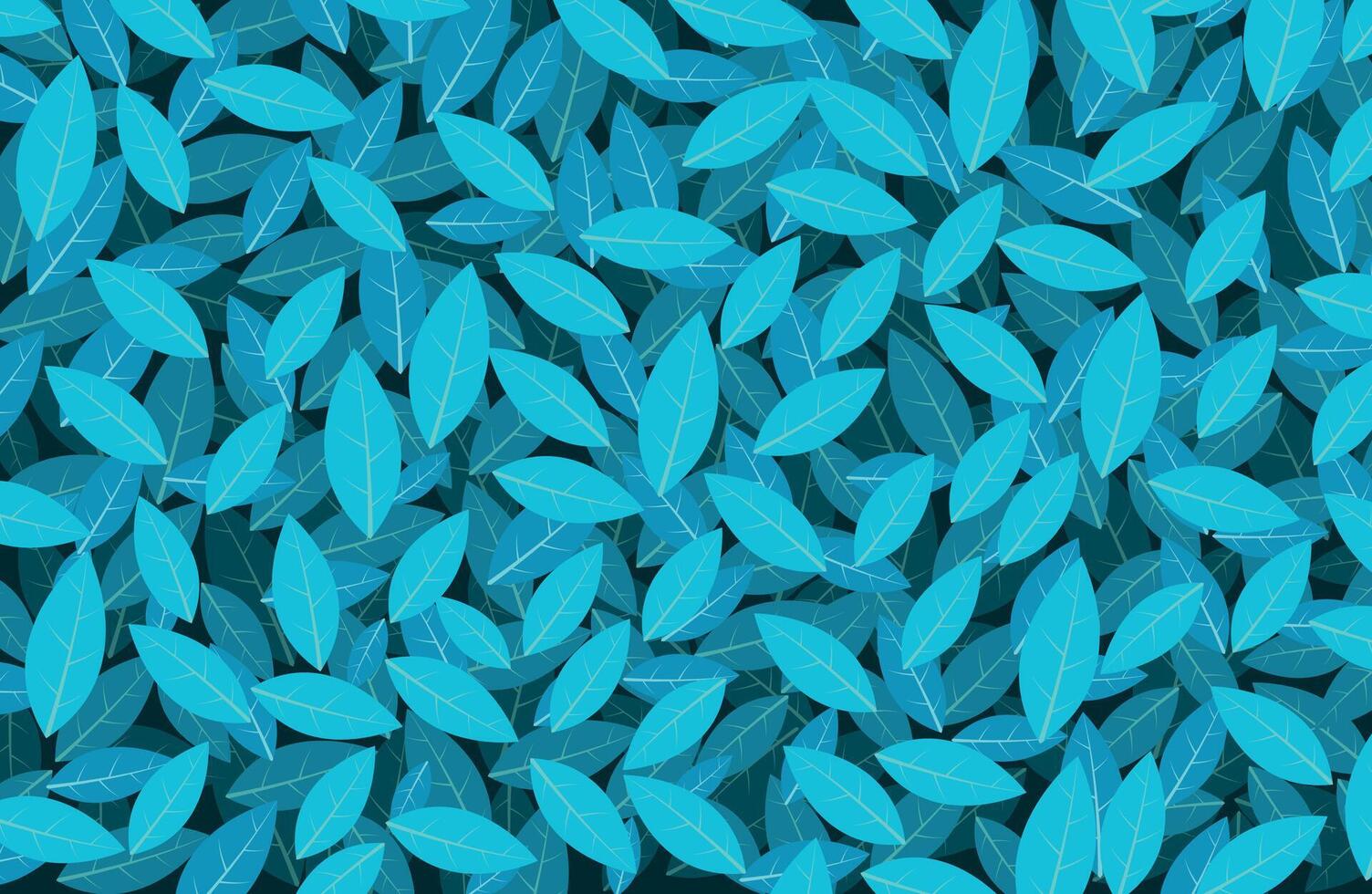 Blue leaves fabric pattern vector