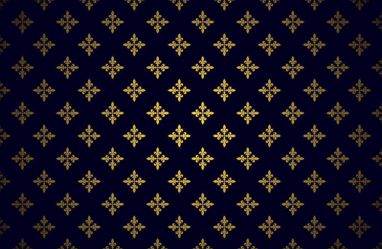 Glowing Gold Color Royal Pattern vector