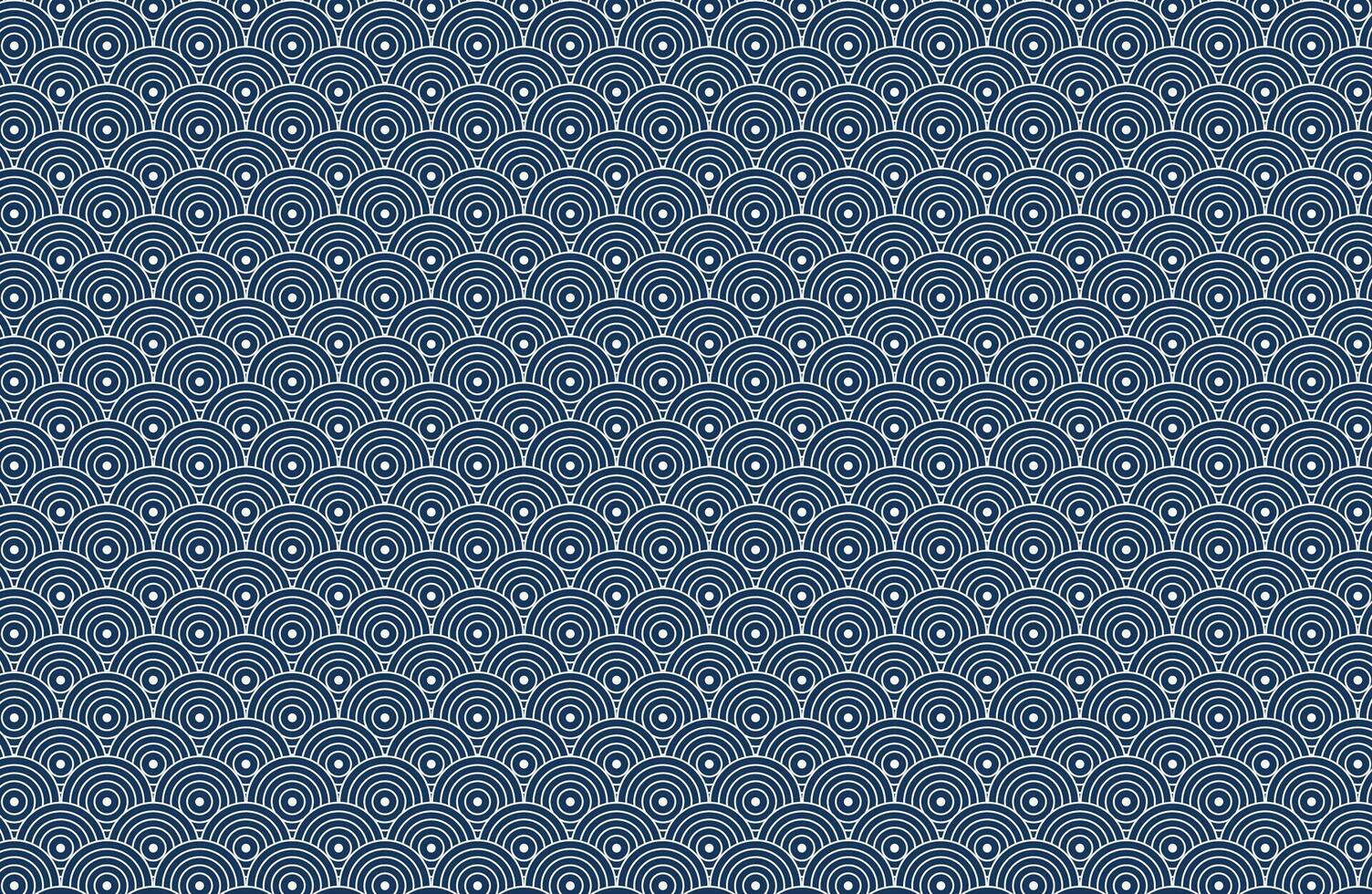 Japanese style blue color seamless pattern vector