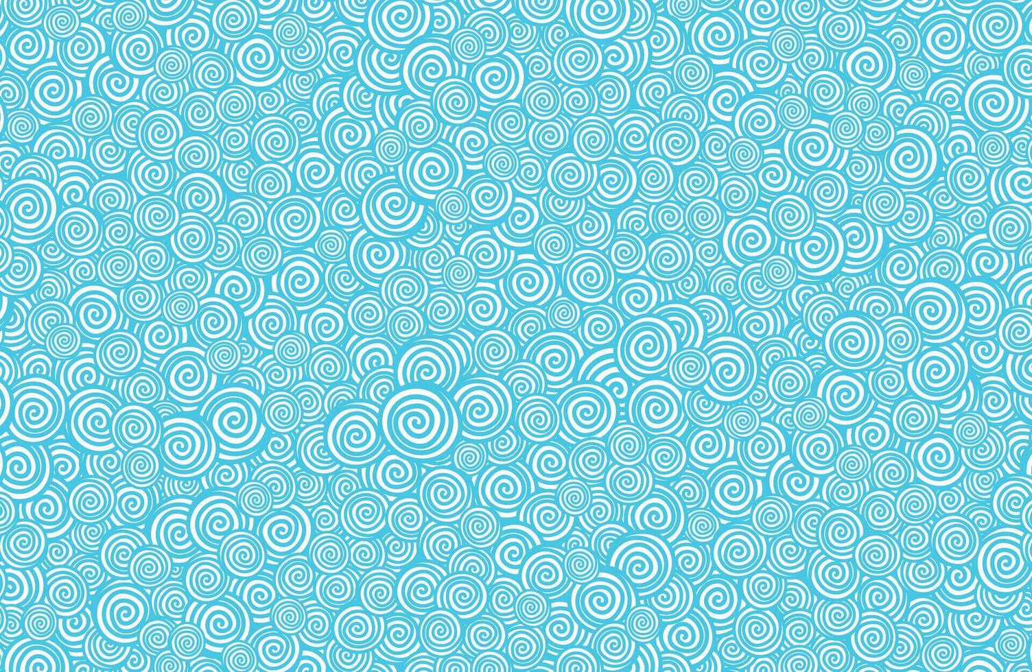 Clouds blue color swirls pattern vector