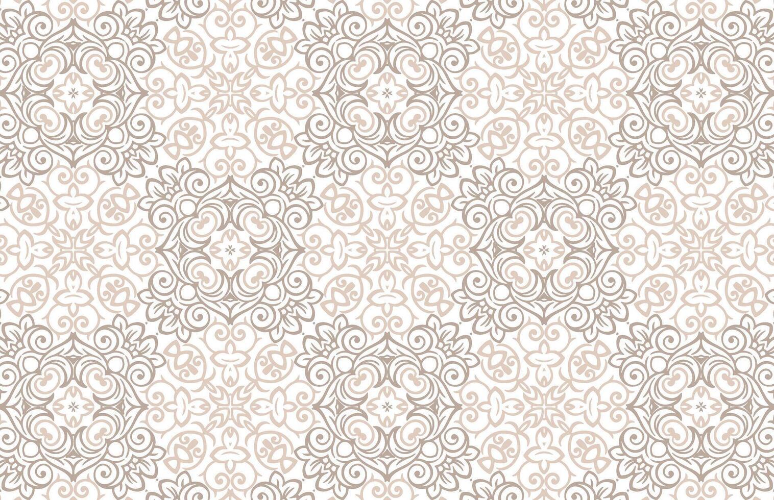 Cream color floral pattern vector