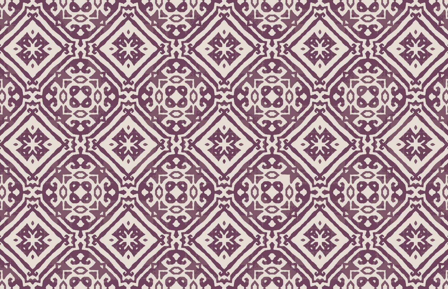 Tribal style grunge fabric design pattern vector