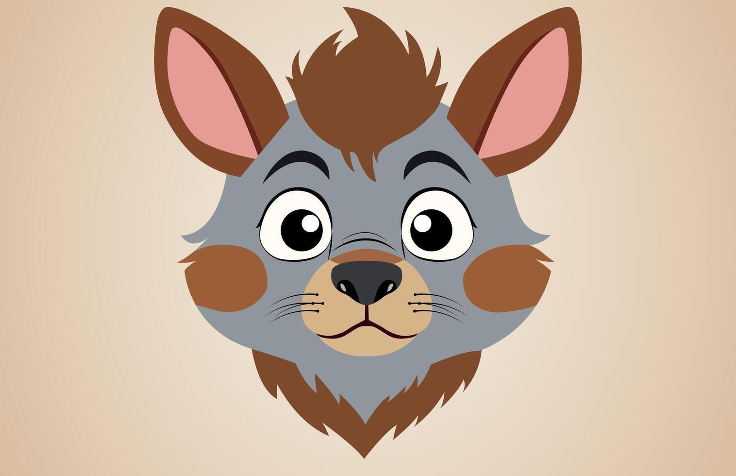 Cute animal cartoon face vector