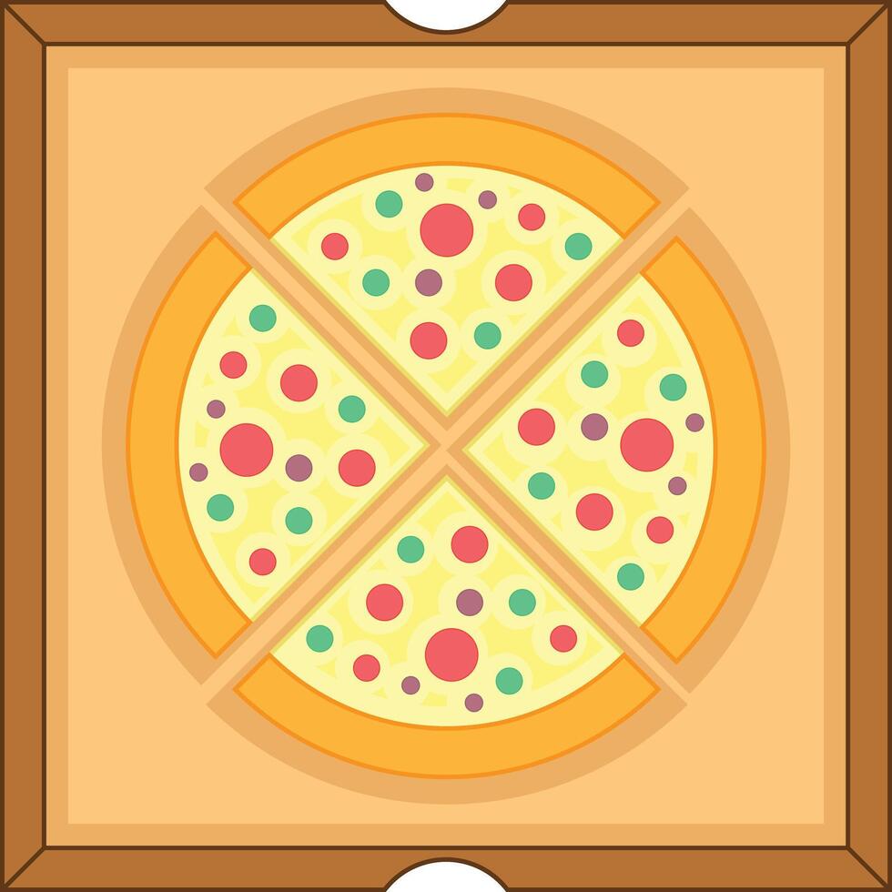 Flat Pizza Icon vector