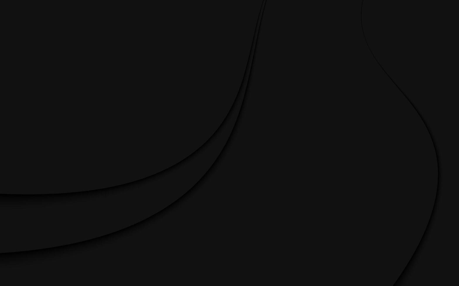 Black Abstract Curved Layered Design vector