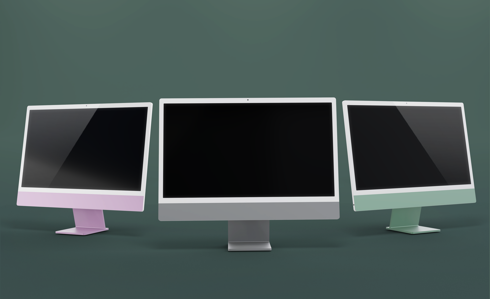 modern 24 inch digital screen display desktop computer editable mockup psd