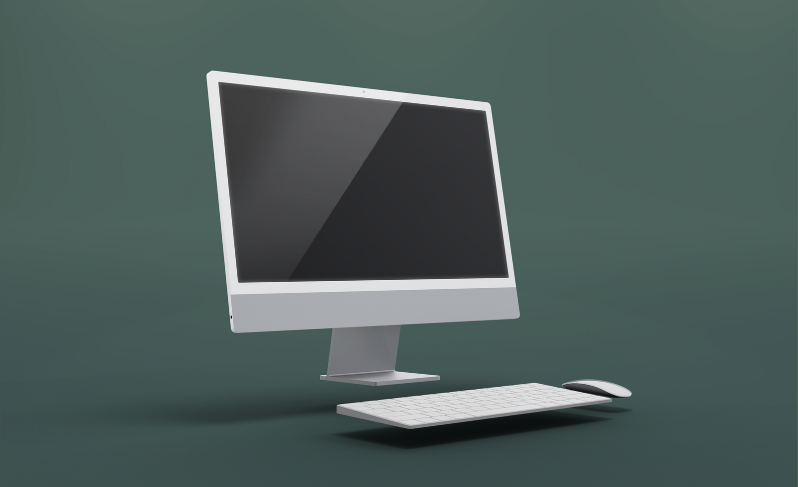 modern 24 inch digital screen display desktop computer editable mockup psd