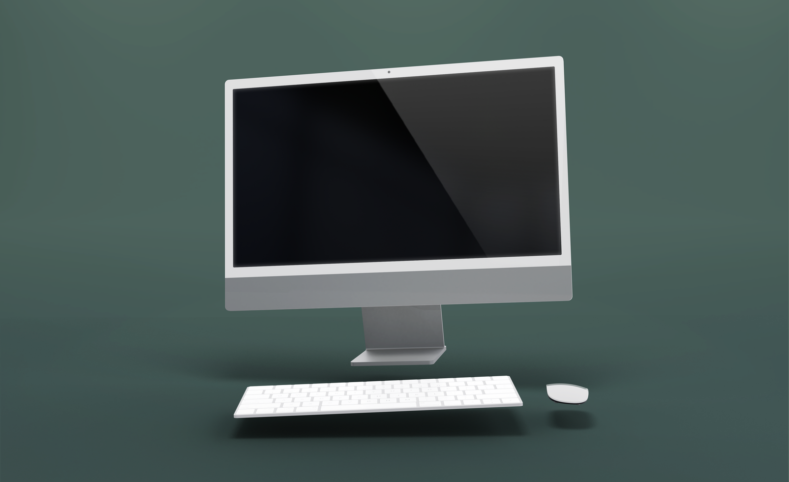 modern 24 inch digital screen display desktop computer editable mockup psd