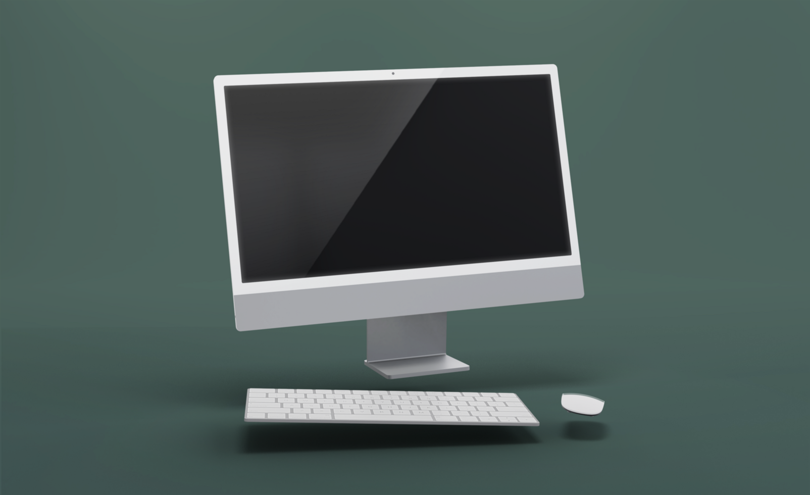 modern 24 inch digital screen display desktop computer editable mockup psd