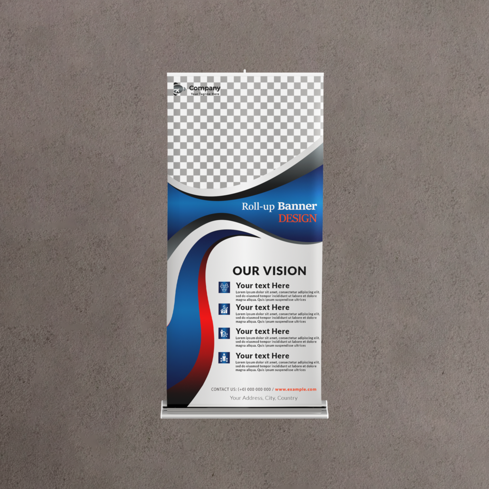 Business Roll up banner vertical template design for brochure business flyer. psd