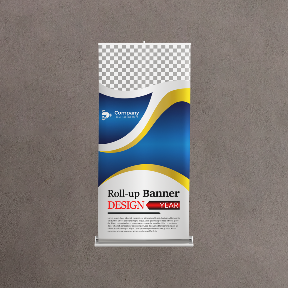 Business Roll up banner vertical template design for brochure business flyer. psd