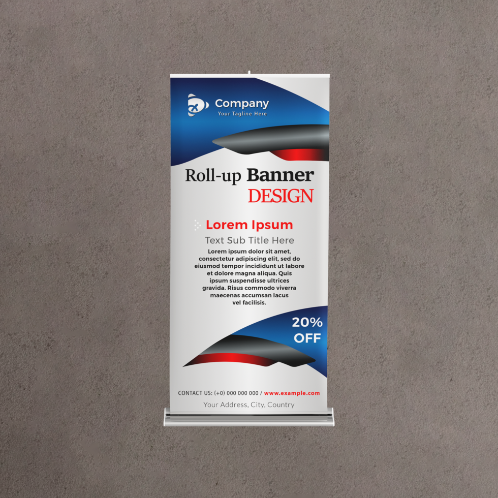 Business Roll up banner vertical template design for brochure business flyer. psd