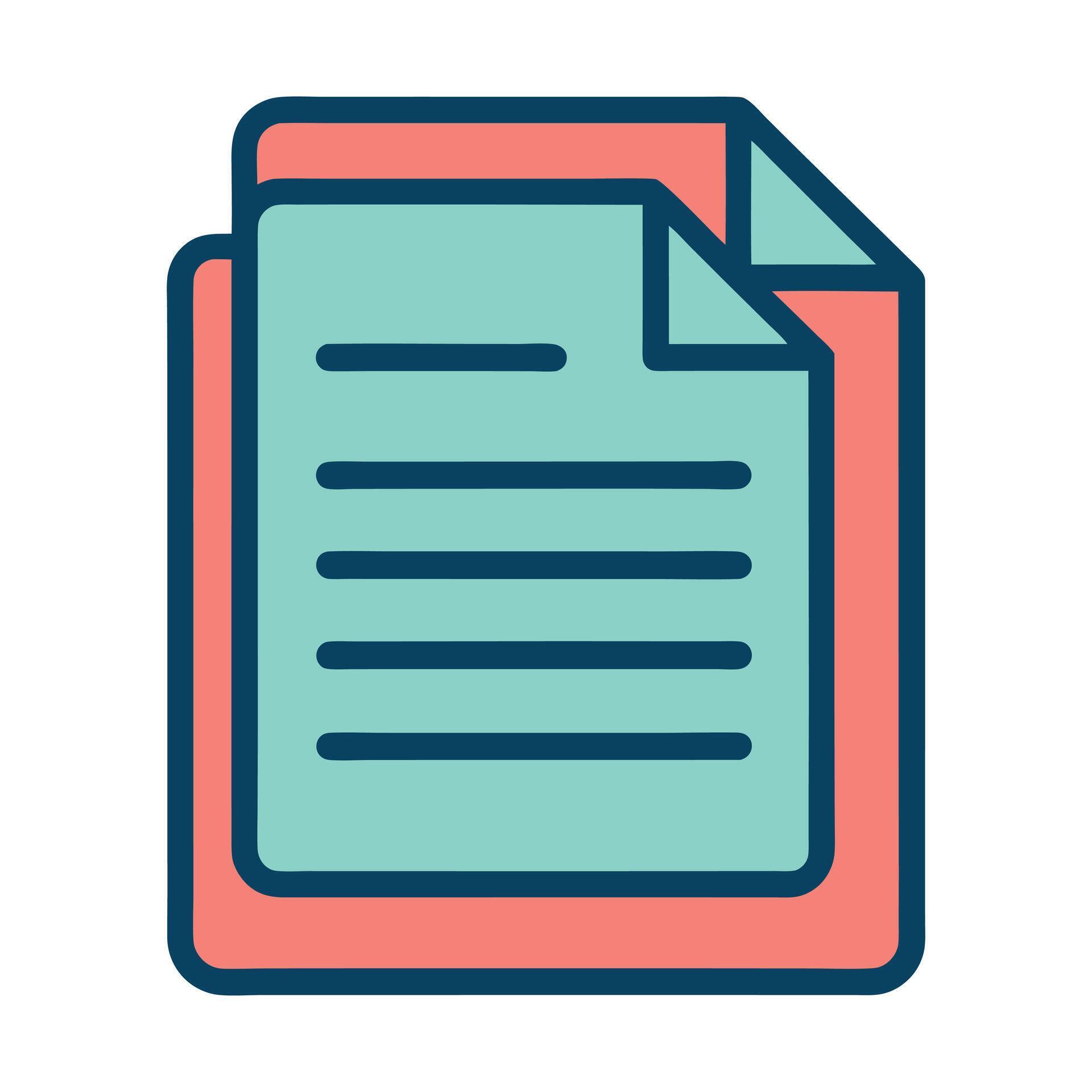 Document icon isolated on white background. File copy icon for web and ...