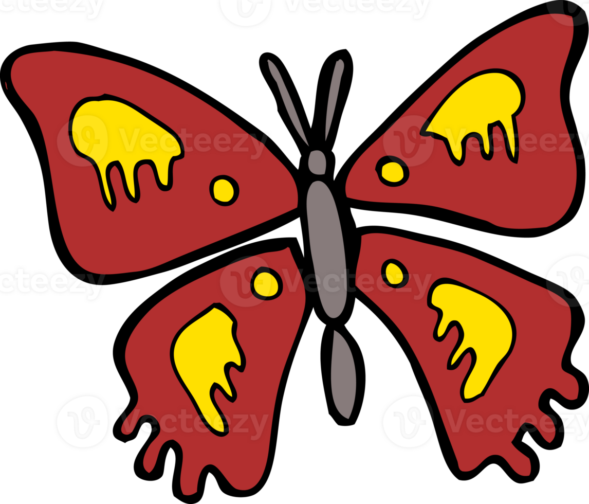 cartoon butterfly drawing png