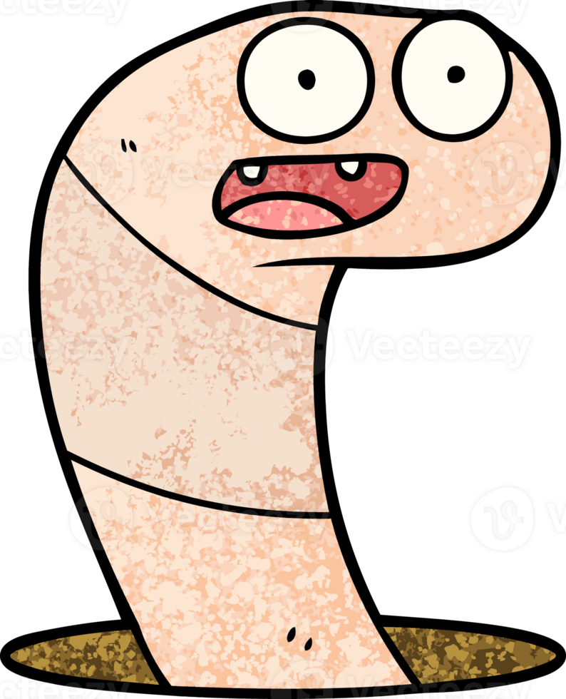 cartoon worm drawing png