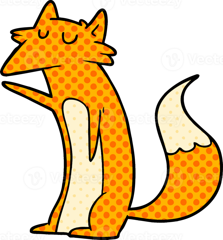 cartoon fox drawing png