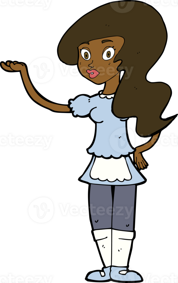 cartoon waitress drawing png