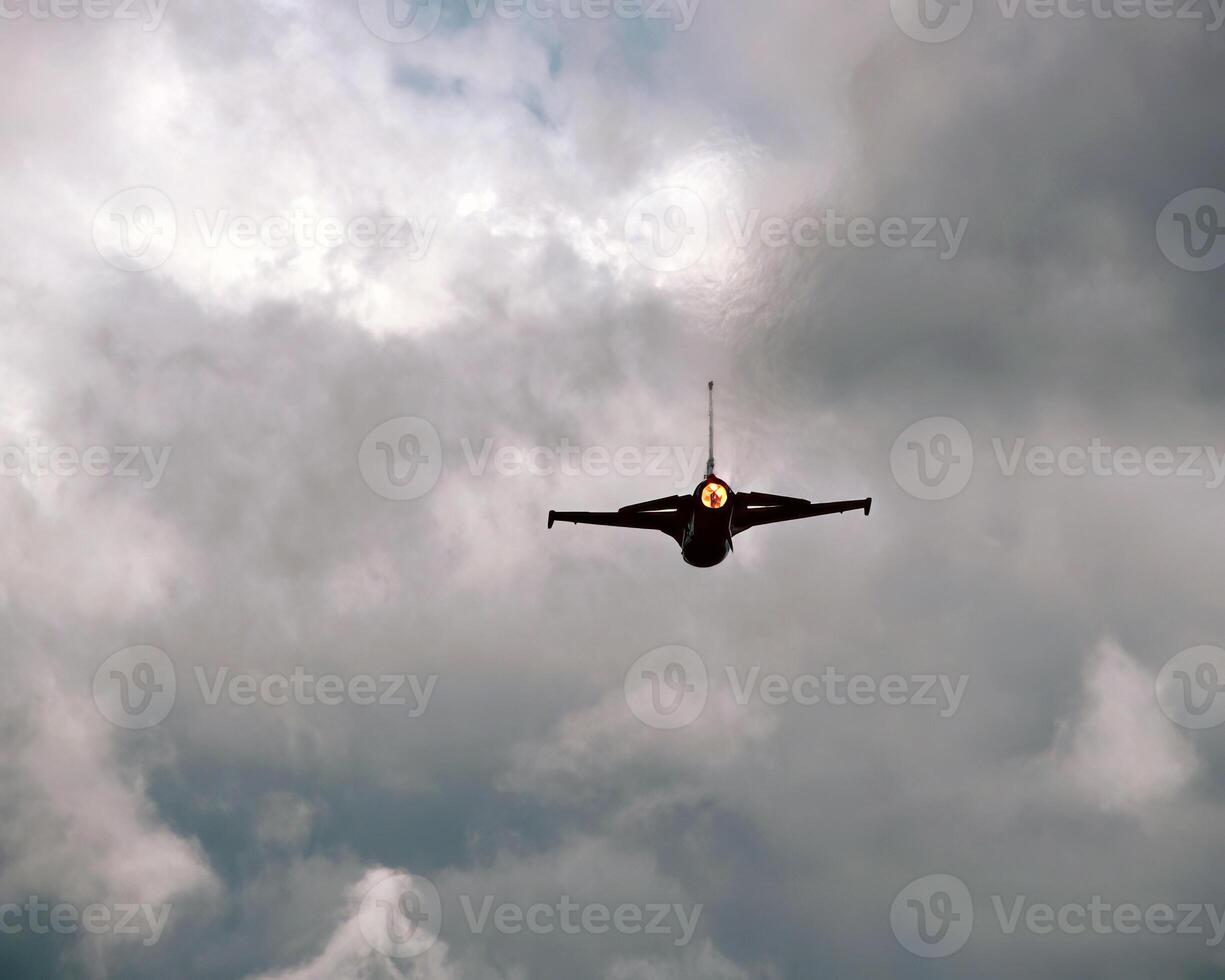Military jet airplane, military fighter photo