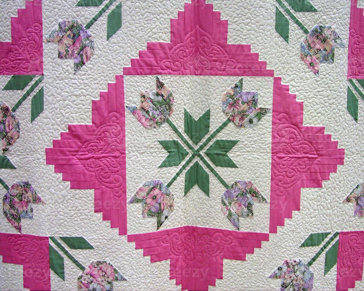 Abstract fabrics background. Textile decoration close view photo