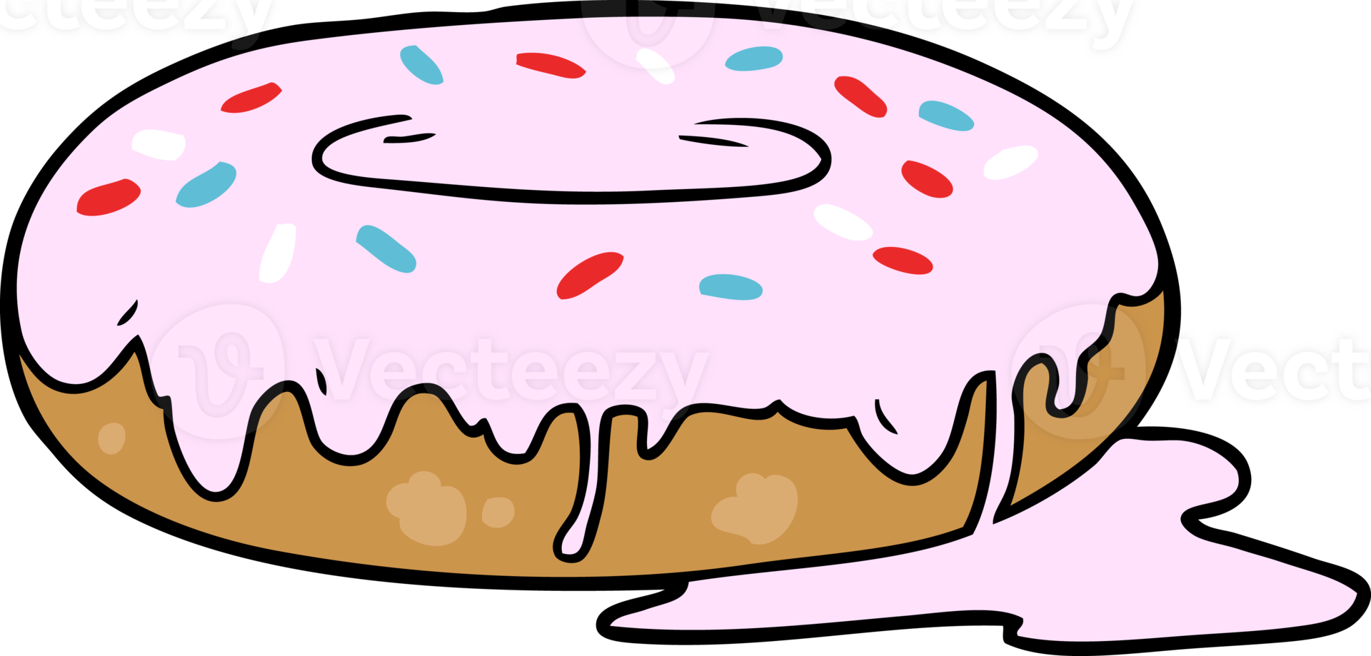 cartoon donut drawing png