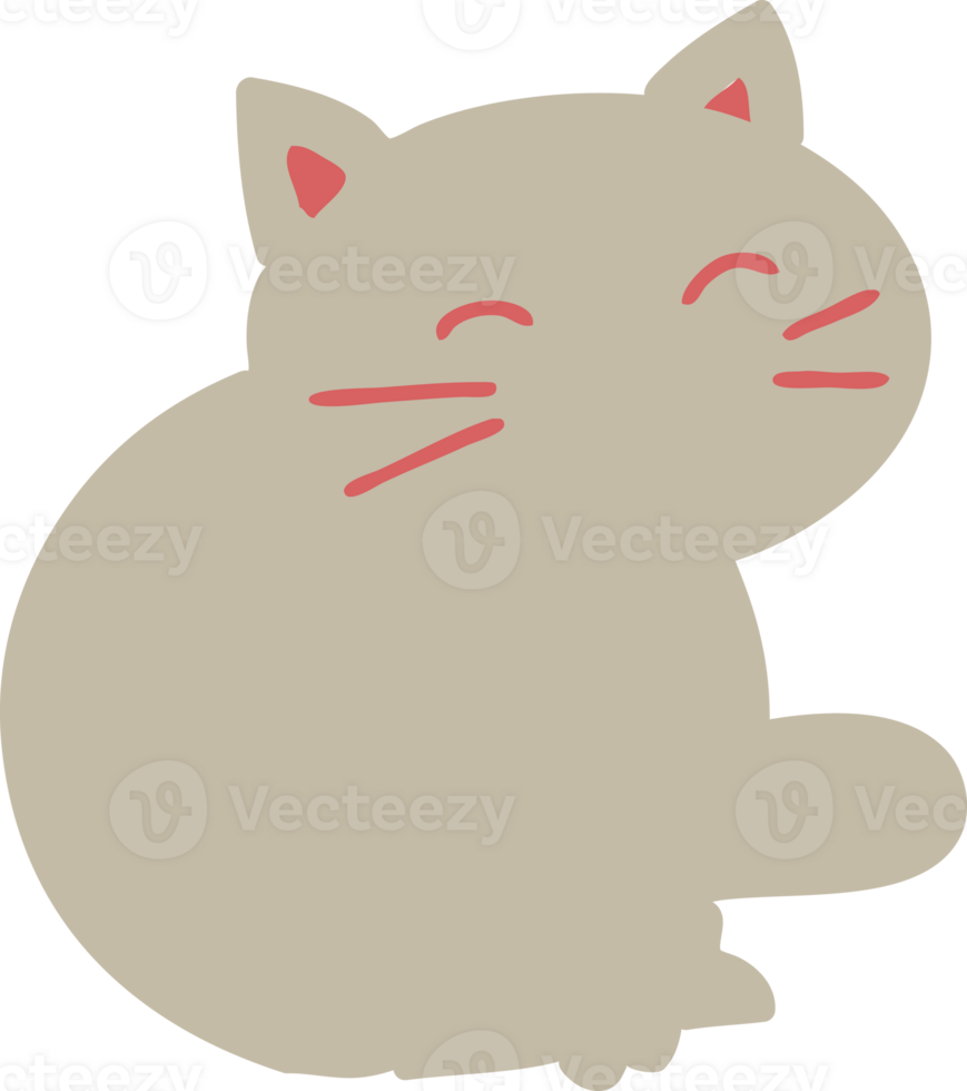 cat sitting drawing png