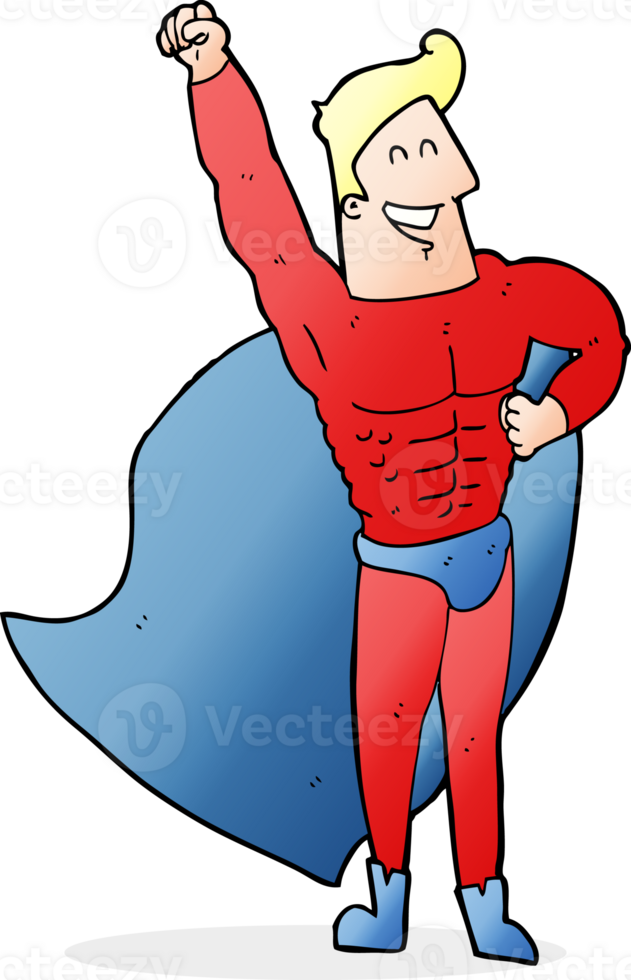 cartoon superhero drawing png