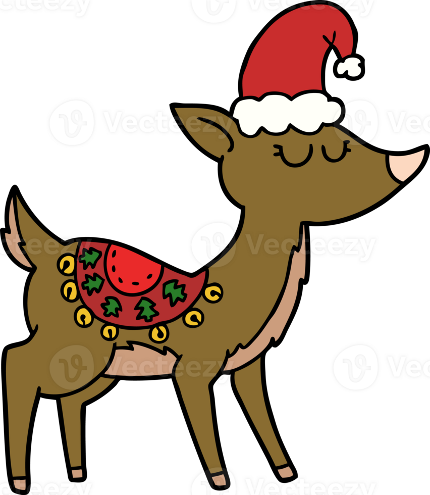 cartoon reindeer drawing png