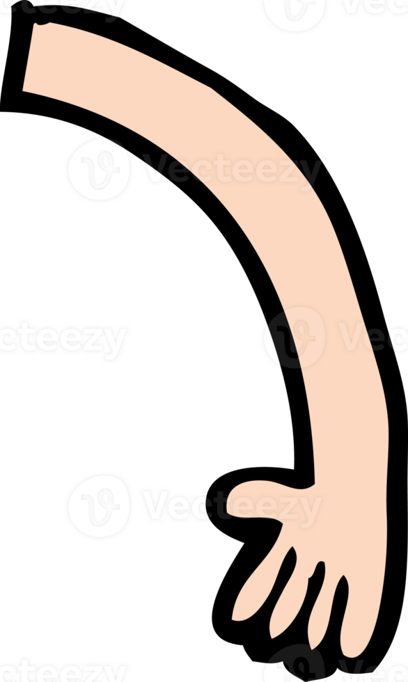 cartoon arm drawing png