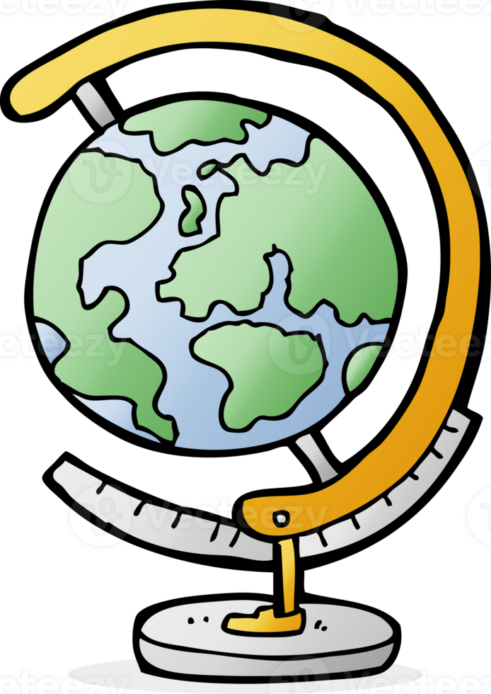 cartoon globe drawing png
