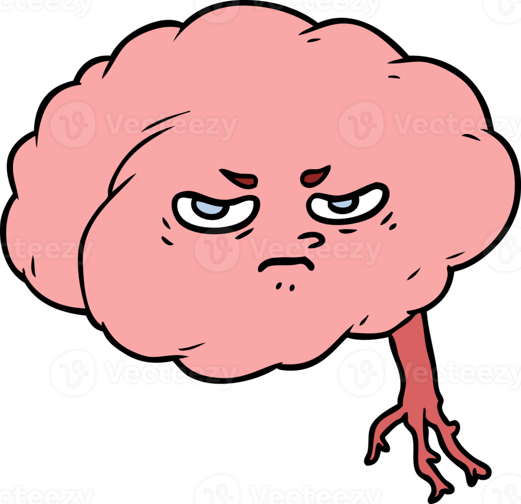 cartoon brain drawing png