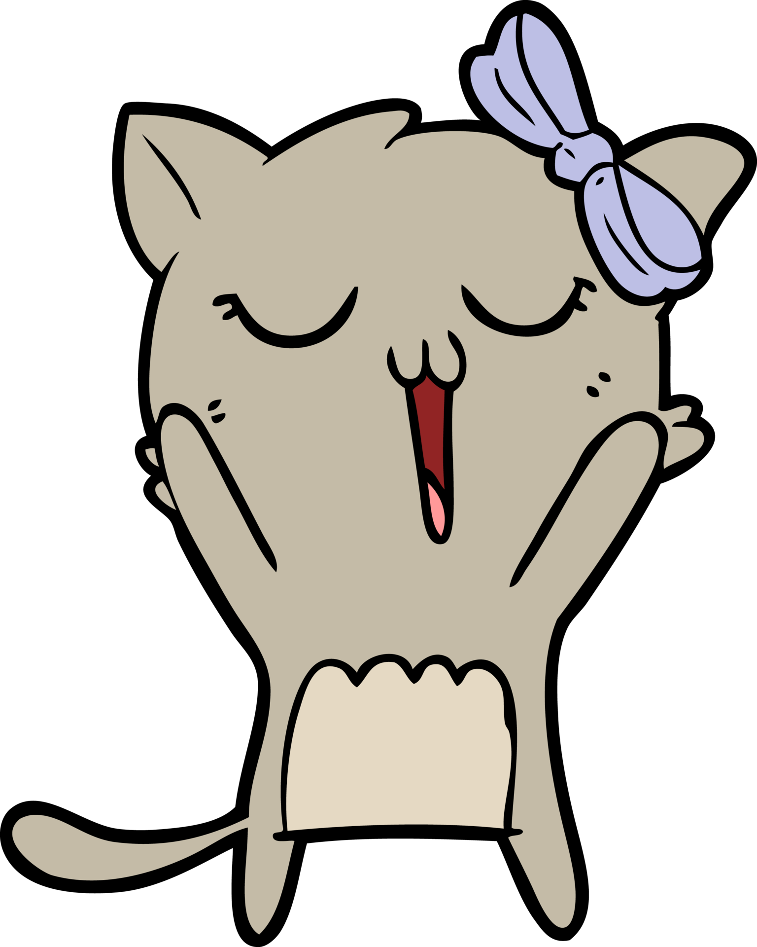 cartoon cat drawing 47134869 PNG