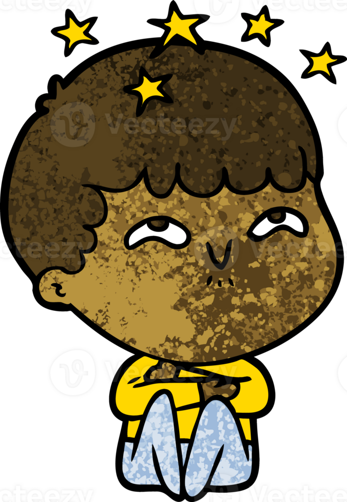 cartoon amazed boy drawing png