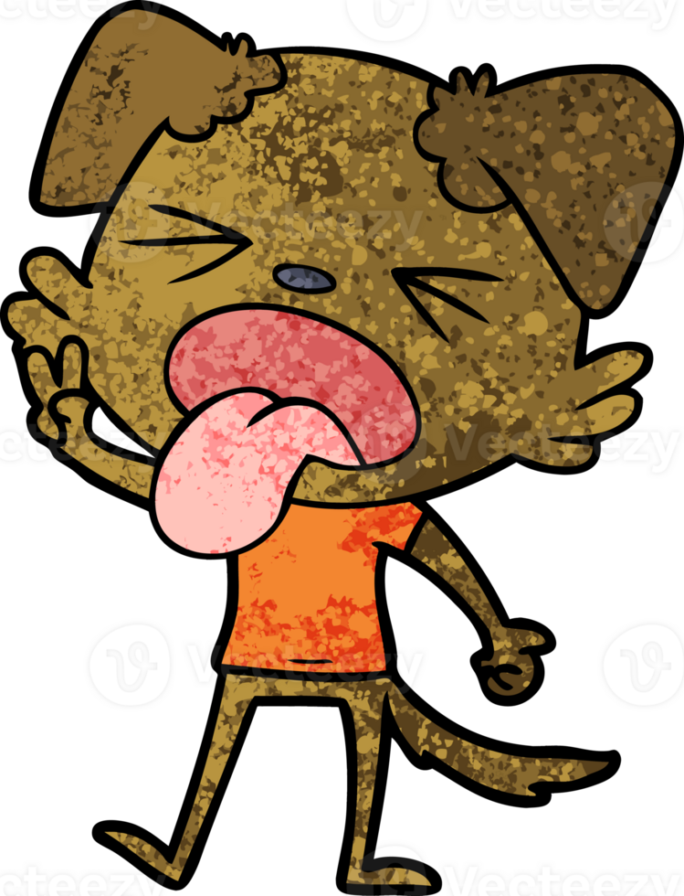 cartoon disgusted dog drawing png