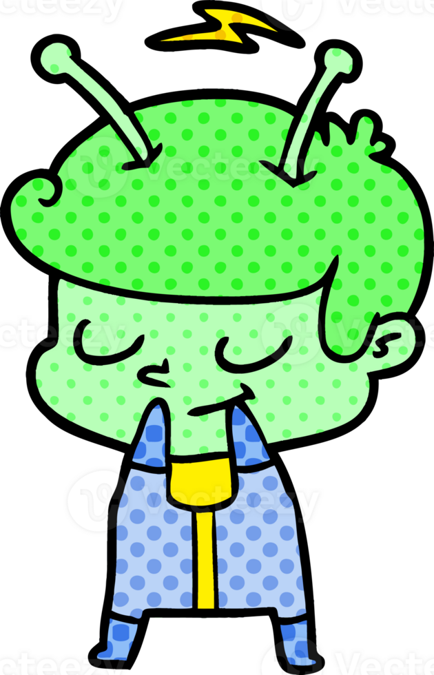self conscious cartoon spaceman drawing png