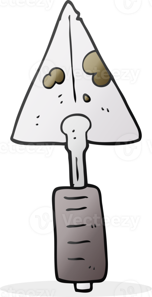 freehand drawn cartoon trowel drawing png