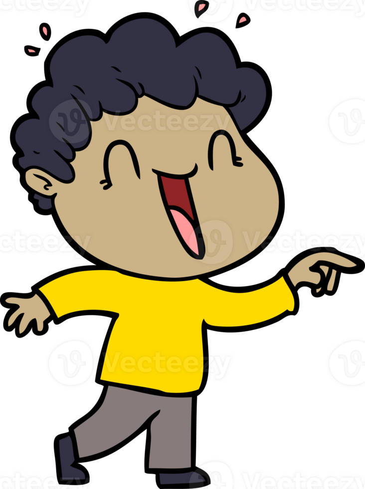 cartoon happy man drawing png