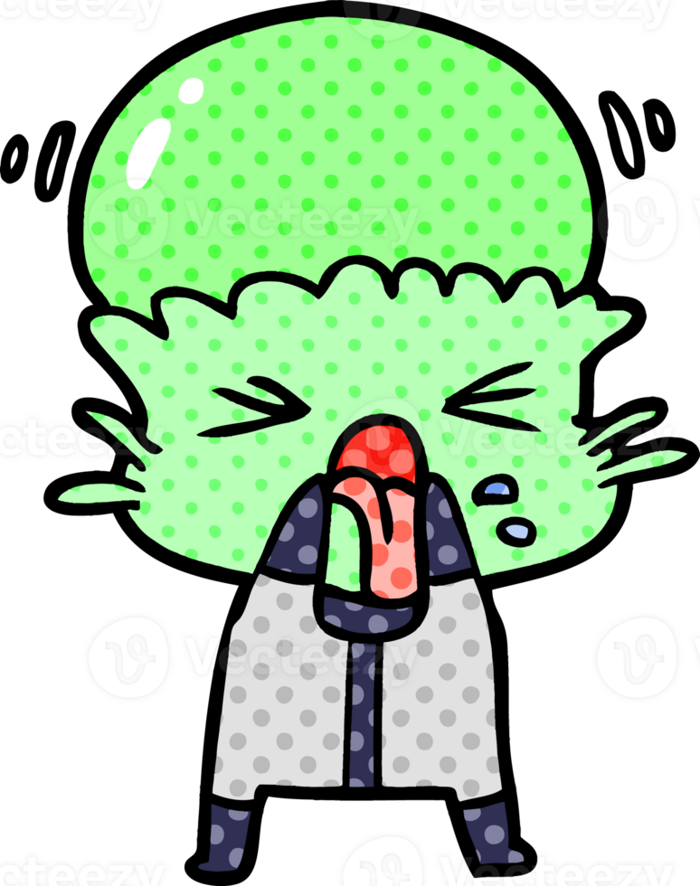 weird cartoon alien drawing png
