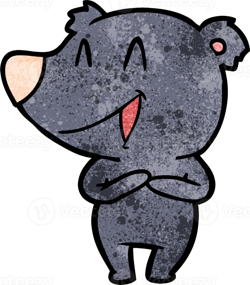 laughing bear cartoon drawing png