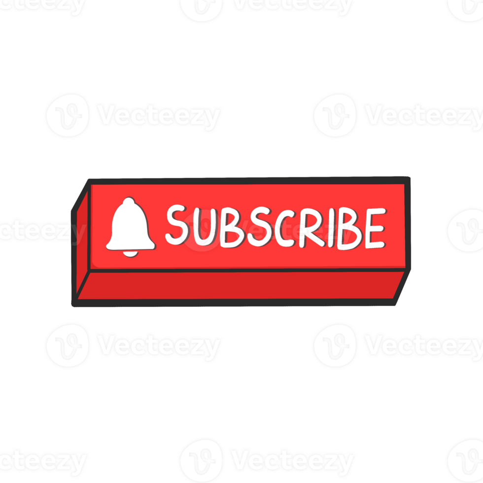 Subscribe Button Clipart Sticker Transparent Background png