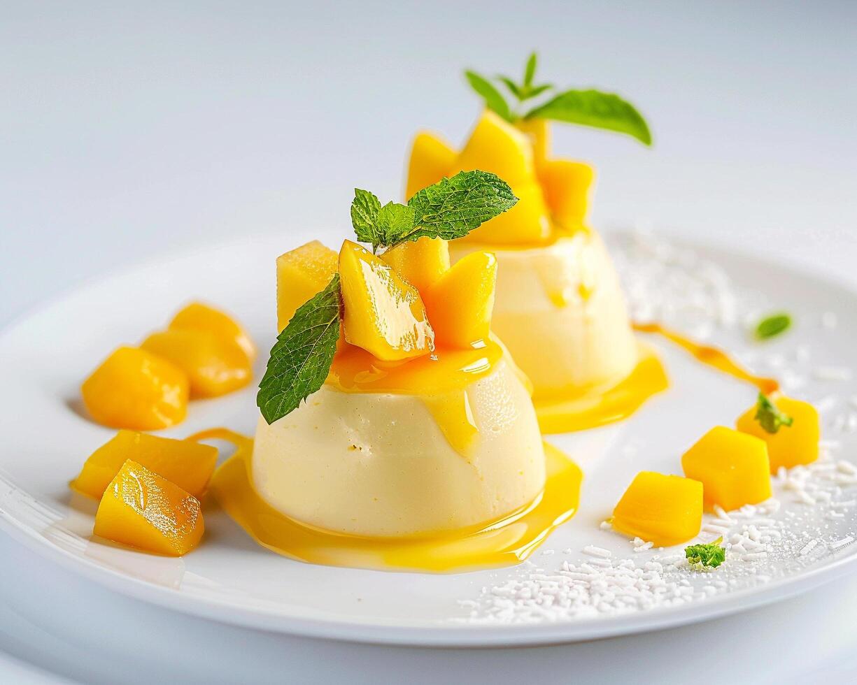 a dessert on a plate photo